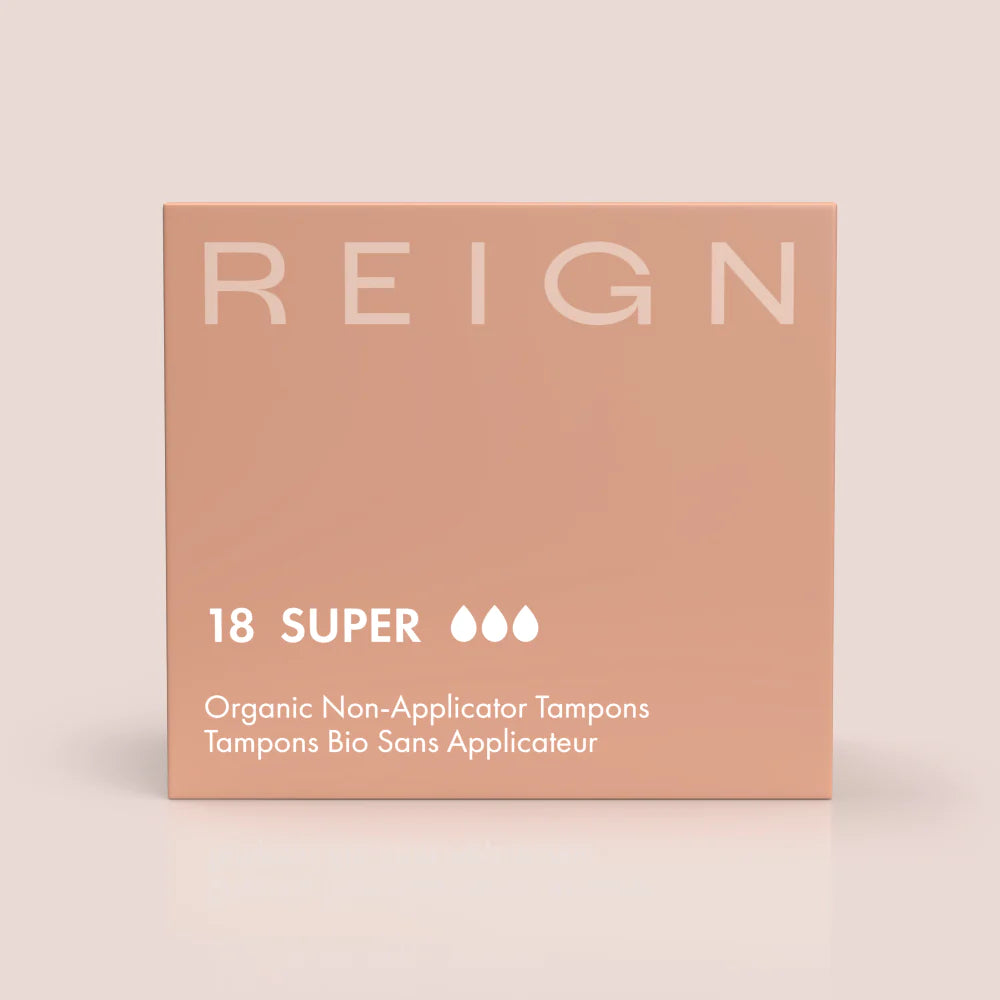 Reign Non-Applicator Organic Tampons - Super