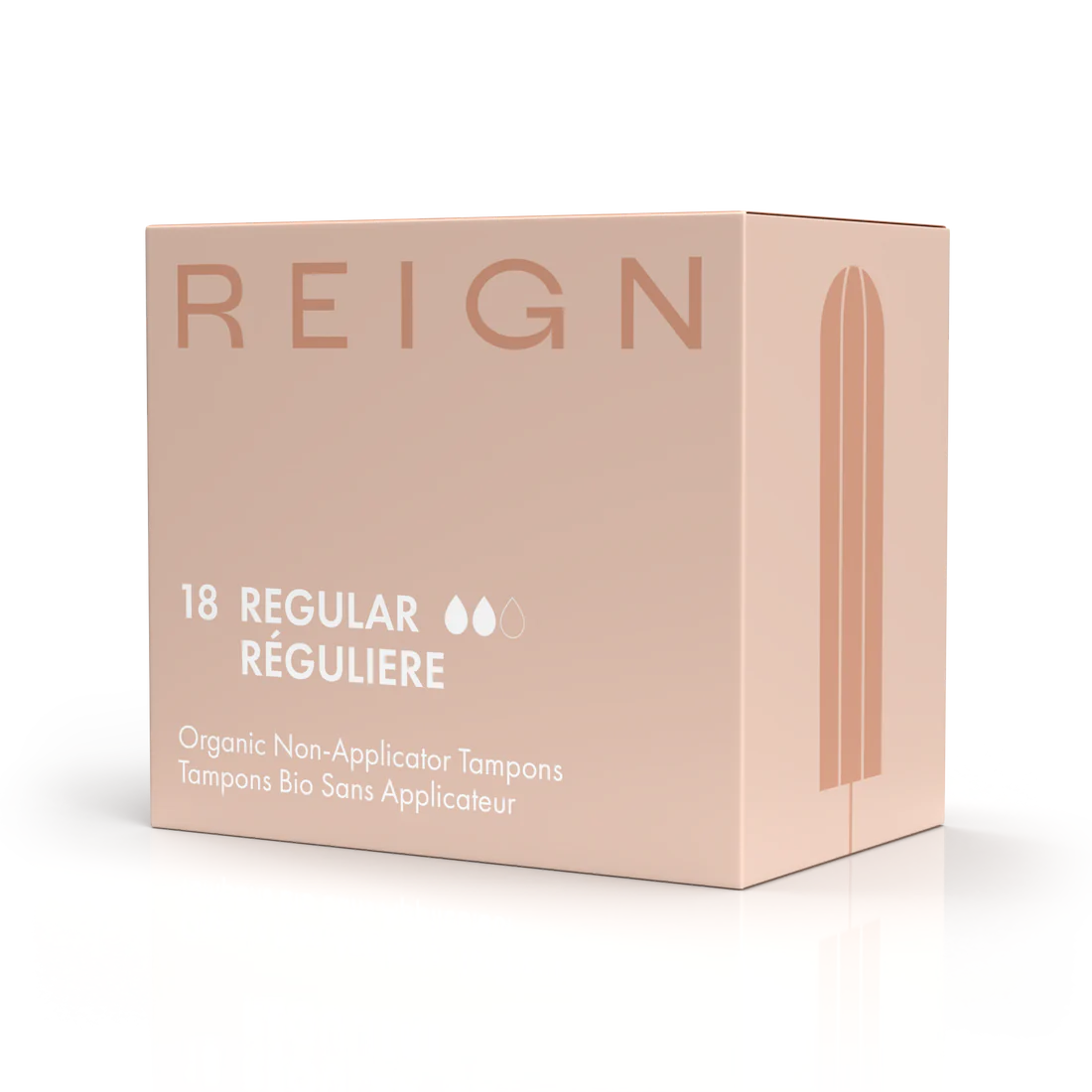 Reign Non-Applicator Organic Tampons- Regular