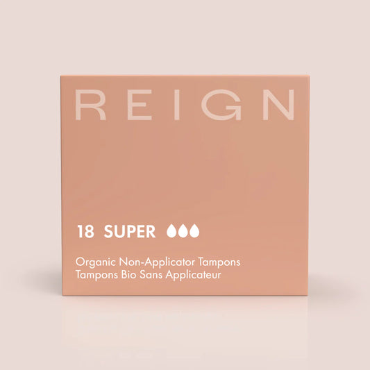 Reign Non-Applicator Organic Tampons - Super