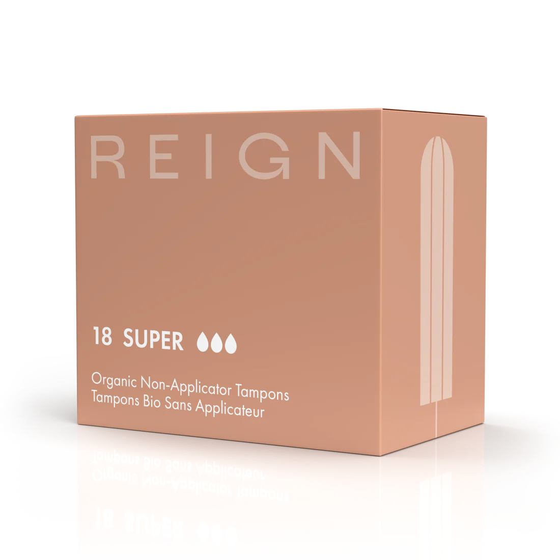 Reign Non-Applicator Organic Tampons - Super