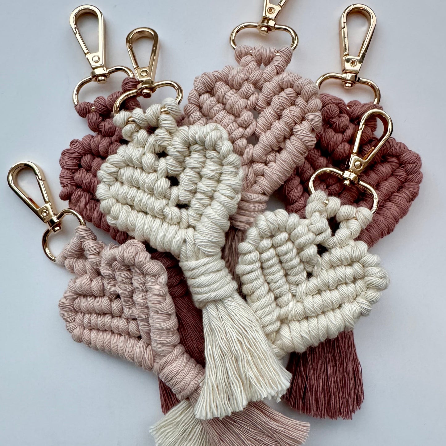 Knotta Designs Macramé  - Heart Keychain