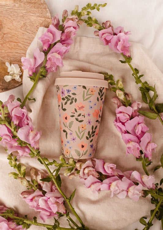 Mimi & August Beige Floral Cup