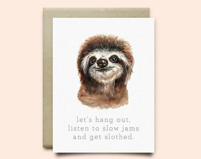 Wild Canary Sloth Card