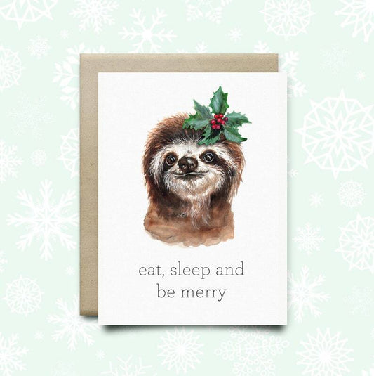 Wild Canary Holiday Sloth Card