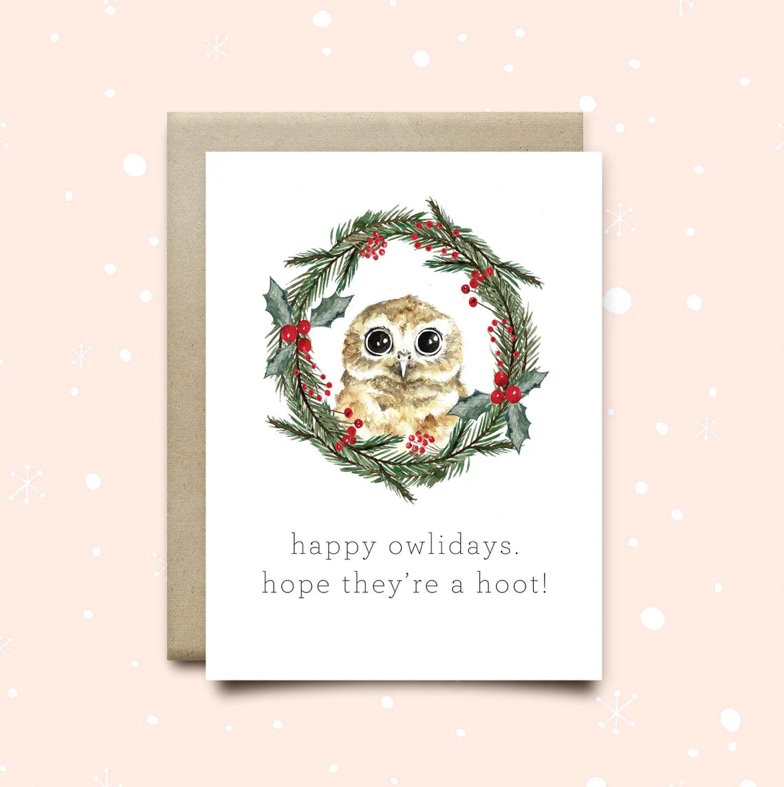 Wild Canary Holiday Owl Card